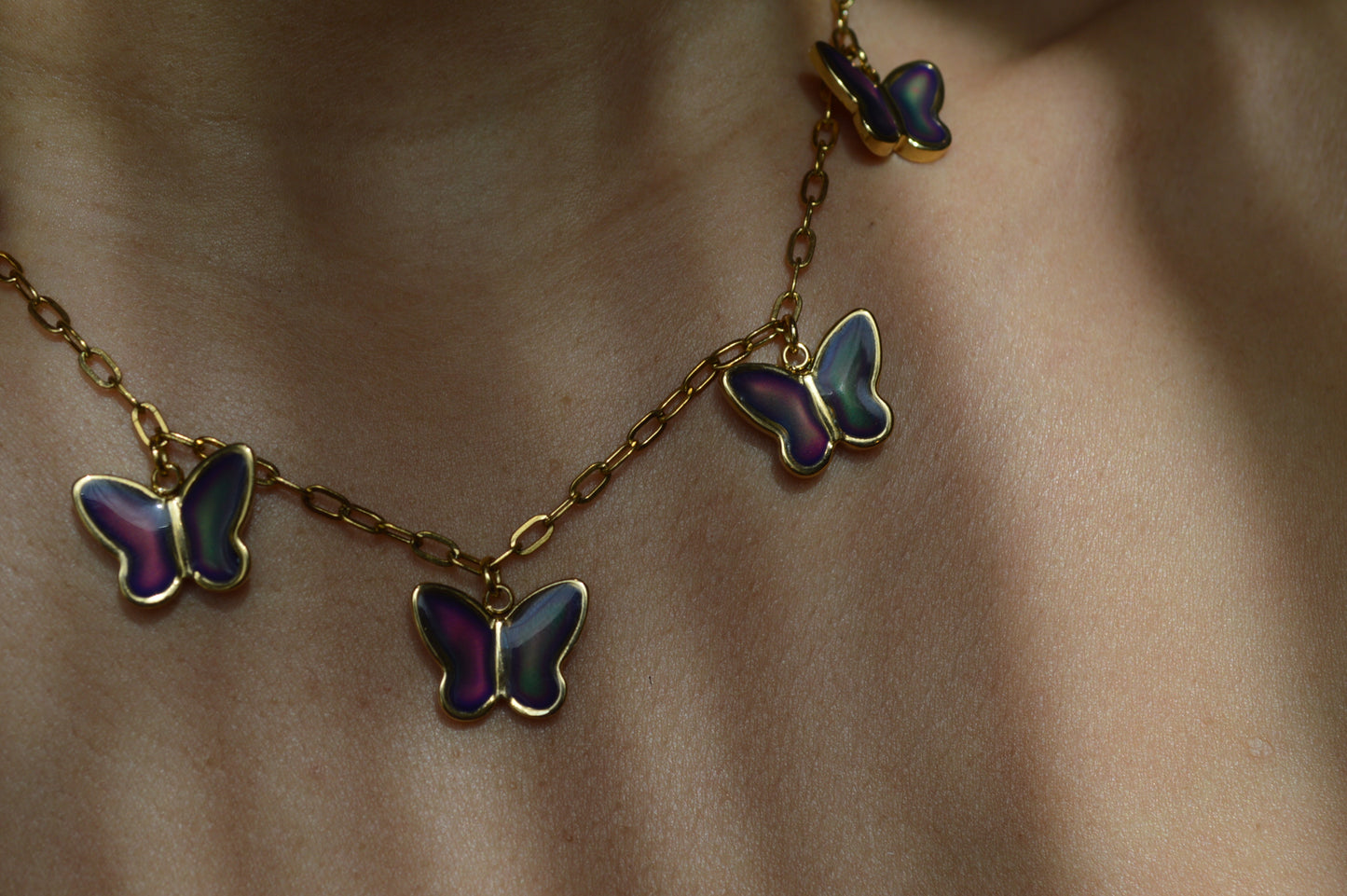 18" Social Butterfly Mood Necklace