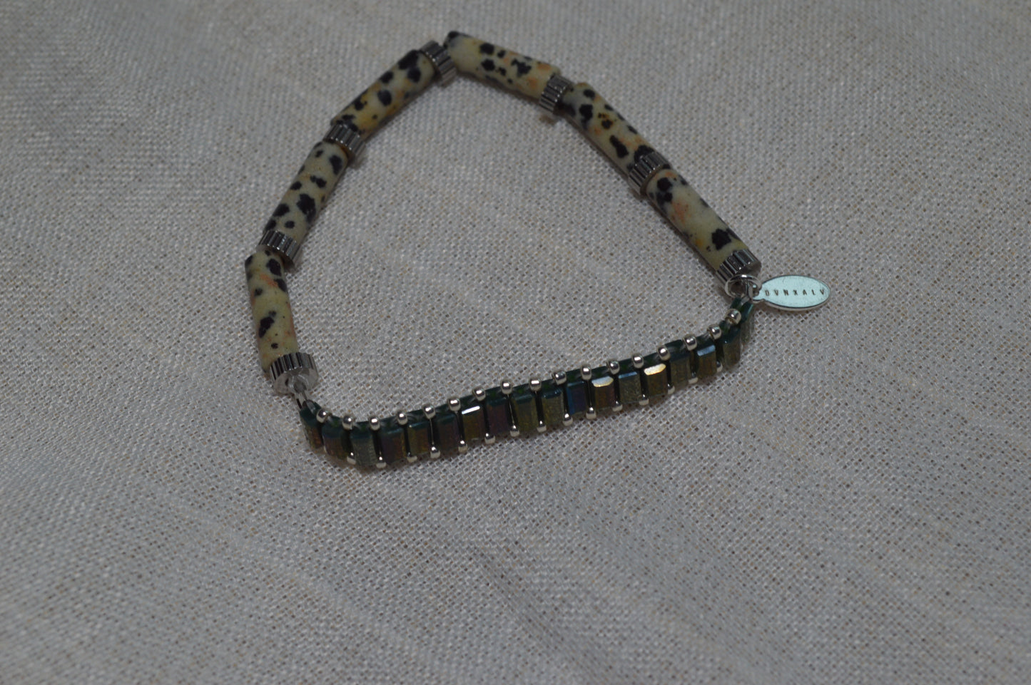 Dalmatian Jasper Half Stretch Bracelet