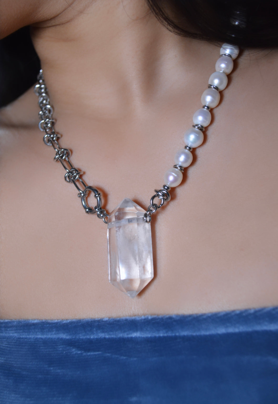 Fresh Quartz & Knots Necklace