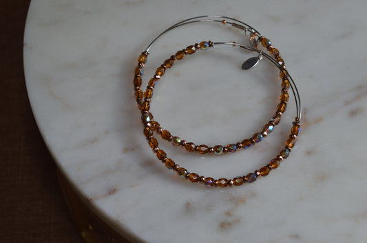 Iridescent Amber (G) Infinity Pair