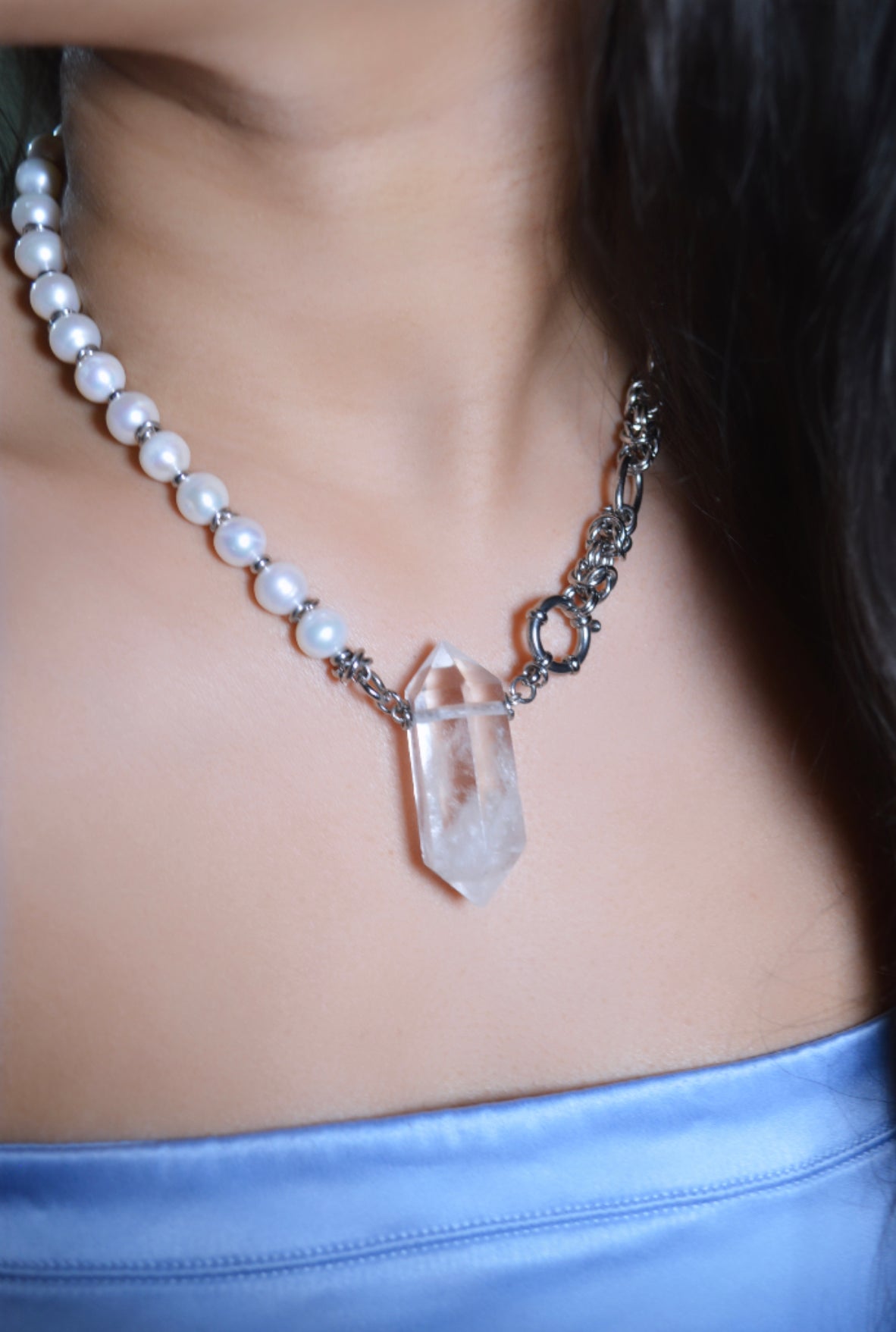 Fresh Quartz & Byzantine Necklace