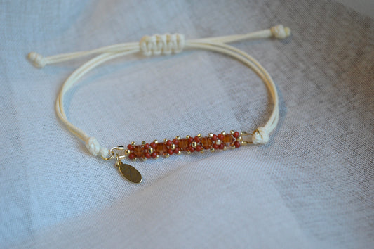 Healix Scarlet Crystal Cord Bracelet