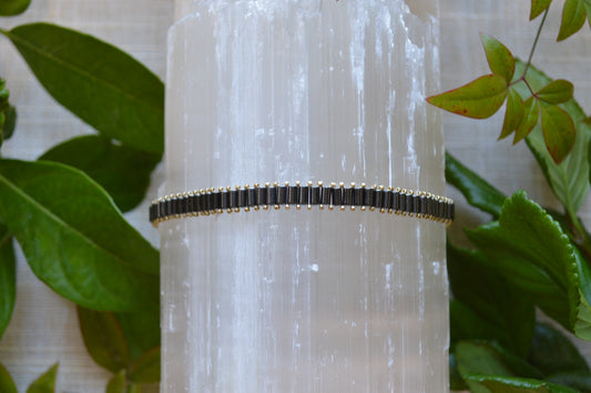 Hematite Baguette Healix