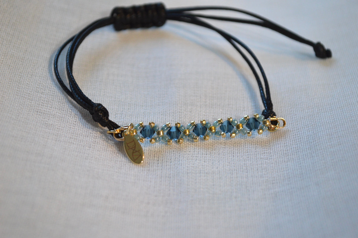 Healix Night Blue Crystal Cord Bracelet