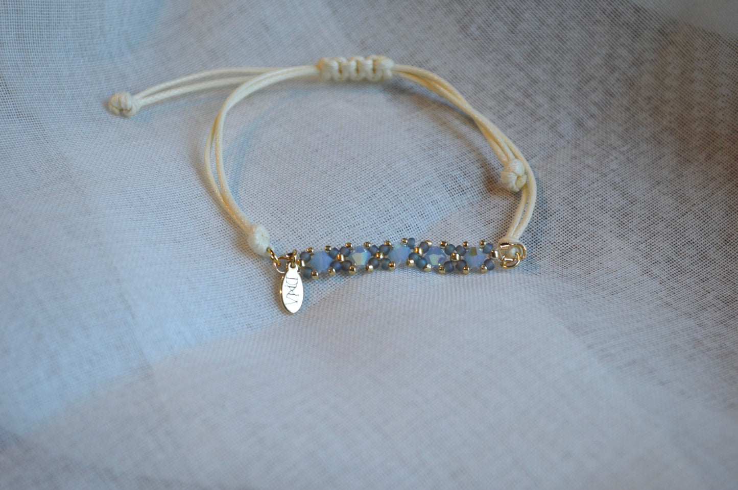 Healix Blue Crystal Cord Bracelet