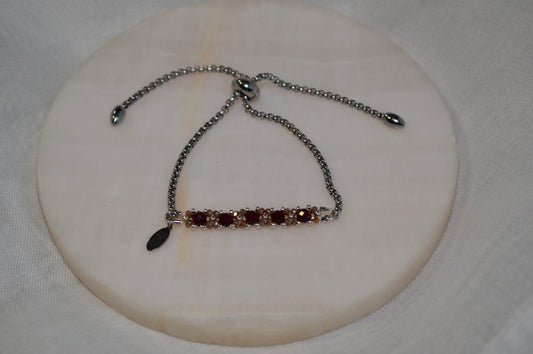 Healix Garnet Bolo Bracelet