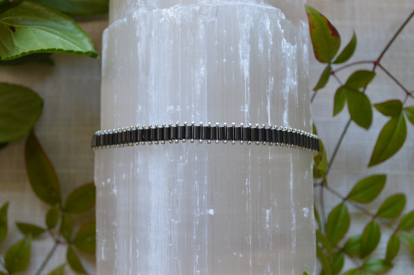 Hematite Baguette Healix