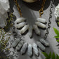 7pt Moonstone Stainless Statement Necklace