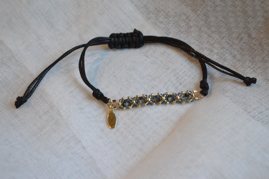 Healix Smokey Crystal Cord Bracelet