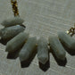 7pt Moonstone Stainless Statement Necklace