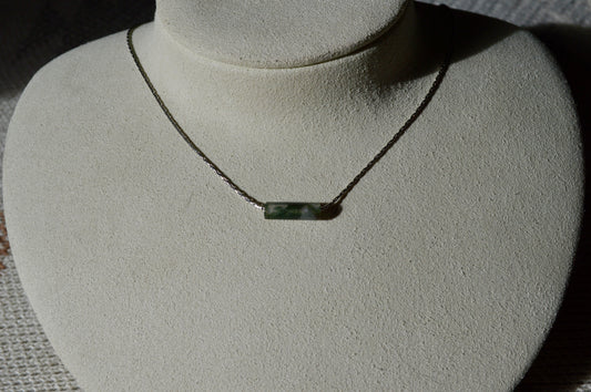 High Roller Moss Agate 16" Necklace