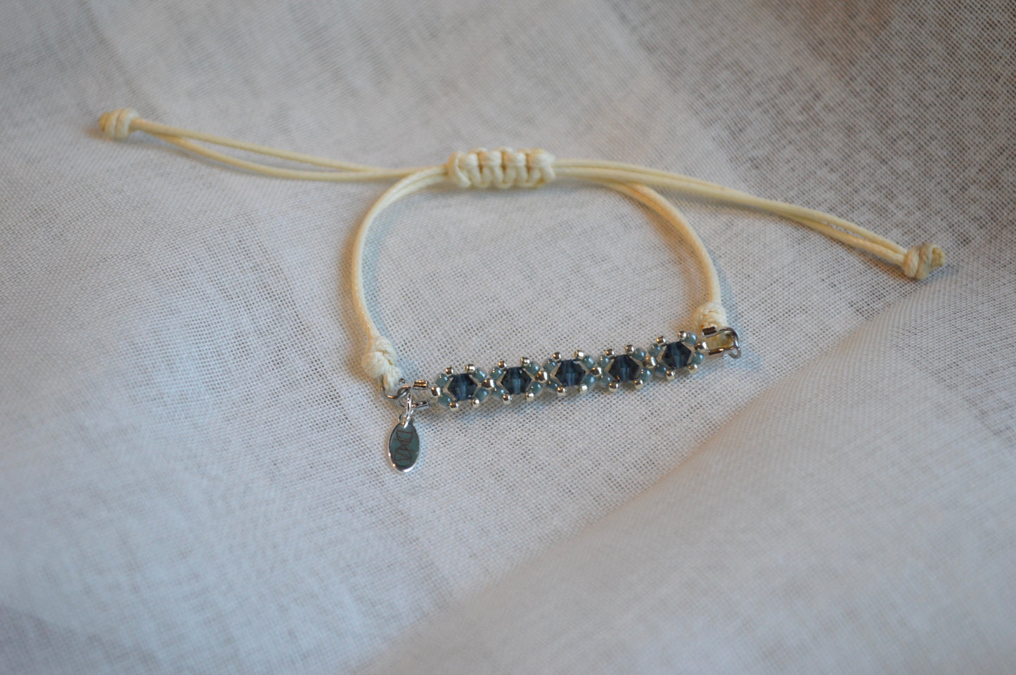 Healix Night Blue Crystal Cord Bracelet