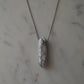 White Howlite Alpha Crystal Point 20” Necklace w/ Adjustable Slide Bead