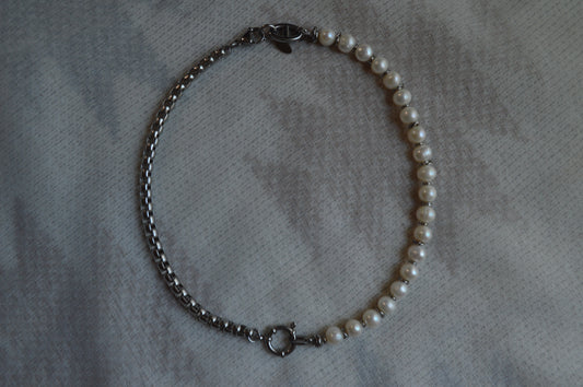 16" Sailor's Rope & Pearl Necklace