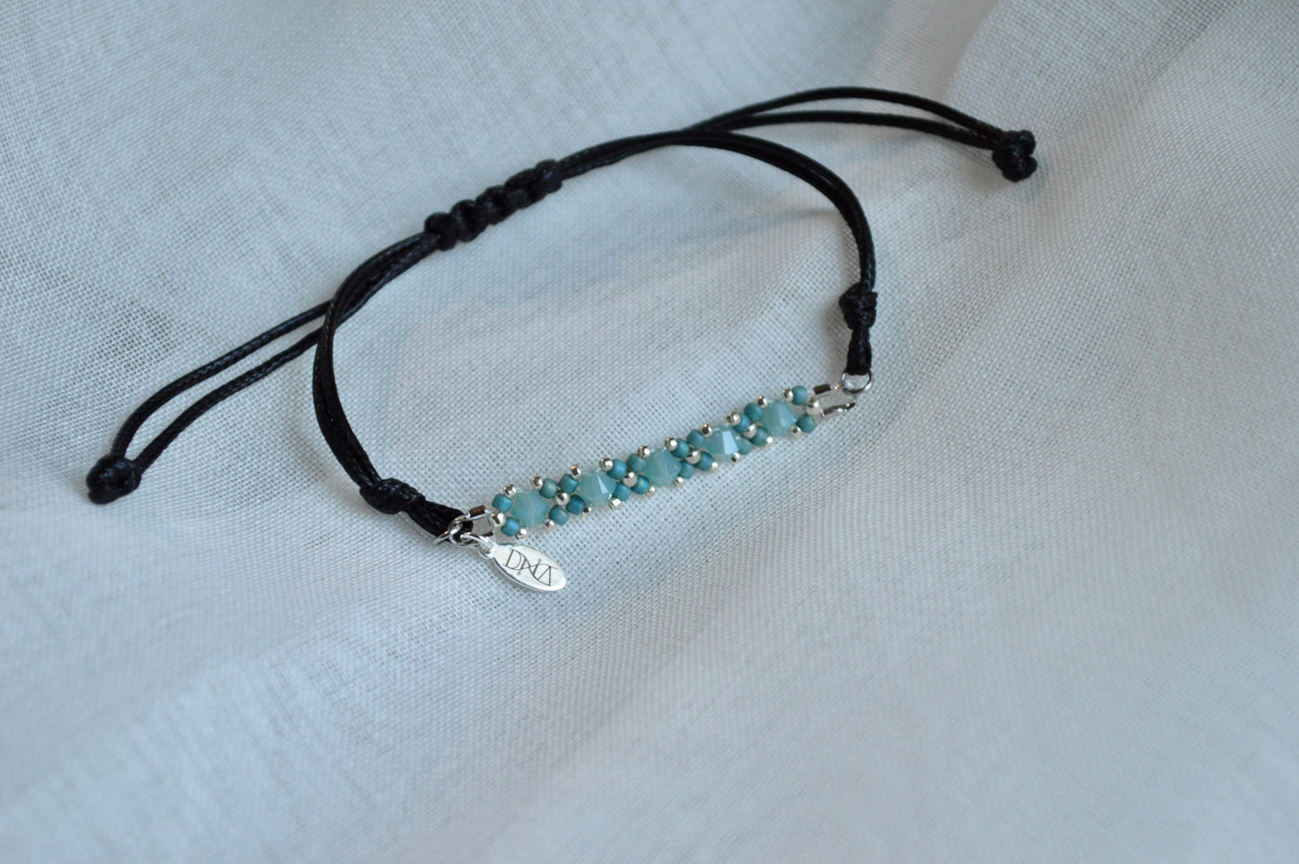 Healix Aqua Crystal Cord Bracelet