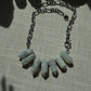 7pt Moonstone Stainless Statement Necklace