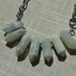 7pt Moonstone Stainless Statement Necklace