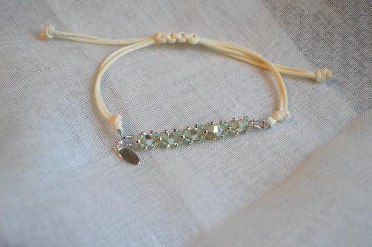 Healix Minty Crystal Cord Bracelet