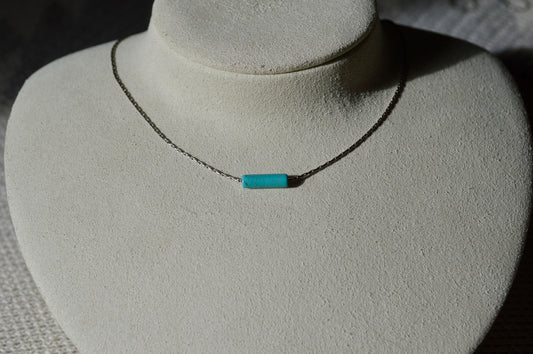 High Roller Turquoise Howlite 16" Necklace