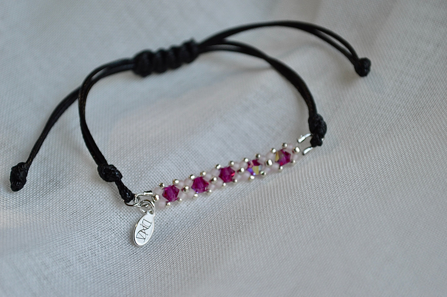 Healix Fuchsia Crystal Cord Bracelet