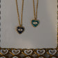 Heart Eyes Charm 20" Necklace w/ Adjustable Slide Bead