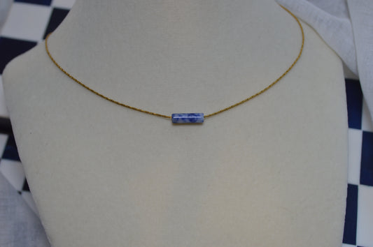 High Roller Blue Spot Jasper 16" Necklace