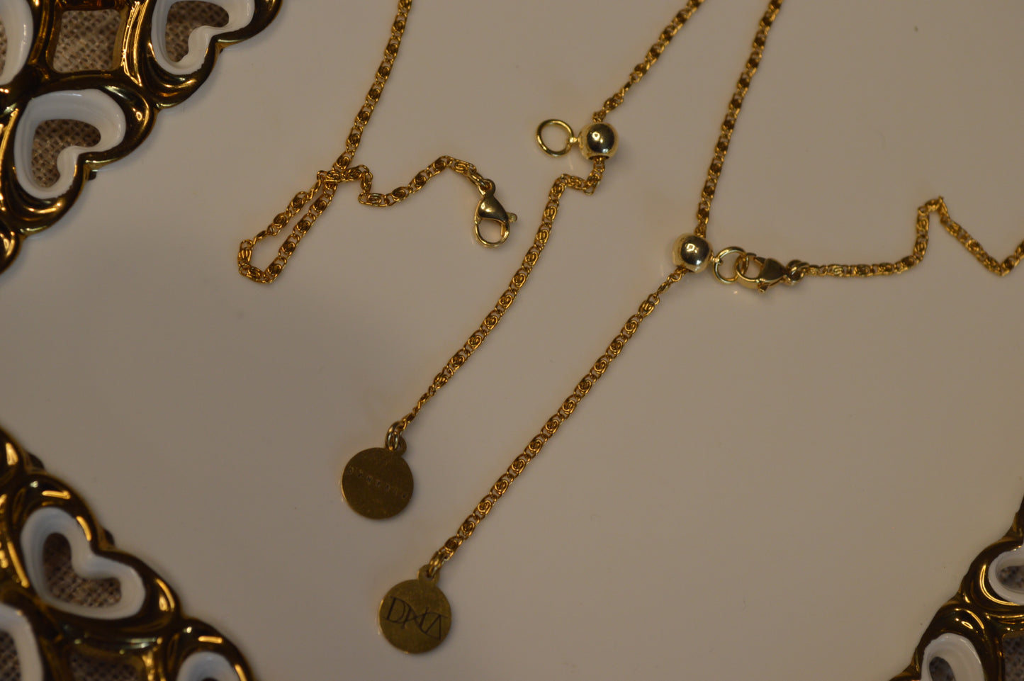 Heart Eyes Charm 20" Necklace w/ Adjustable Slide Bead