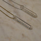 Icy Clear Quartz Crystal Point 20” Necklace w/ Adjustable Slide Bead
