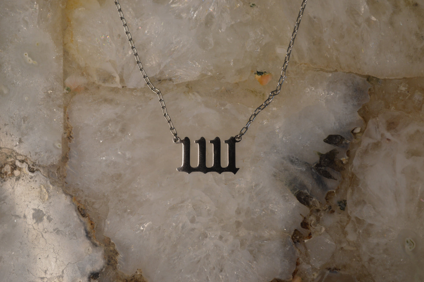 Angelic 1111 17" Charm Necklace w/ Double Adjustable Slide Beads