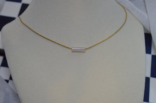 High Roller Rose Quartz 16" Necklace
