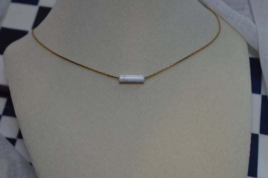 High Roller White Howlite 16" Necklace