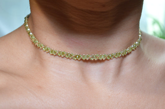 Peridot Delica Gold Healix