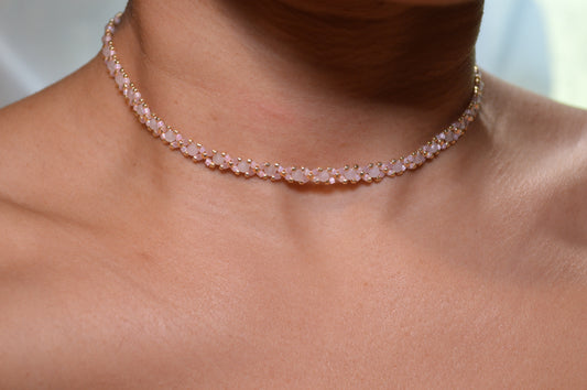 Rose Quartz Delica Silver Healix