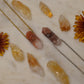 Mini Blood Quartz Crystal Point 18” Necklace w/ Adjustable Slide Bead