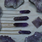 Amethyst Crystal Point Necklace w/ Adjustable Slide Bead