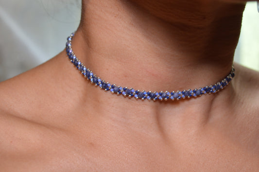 Sapphire Delica Silver Healix