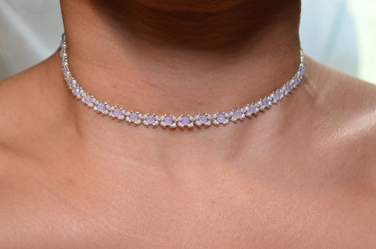 Opalite Delica Silver Healix