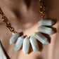 7pt Moonstone Stainless Statement Necklace