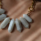 7pt Moonstone Stainless Statement Necklace