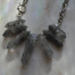 7pt Cloudy Quartz Stainless Statement Necklace