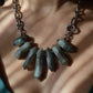 7pt Labradorite Stainless Statement Necklace