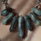 7pt Labradorite Stainless Statement Necklace