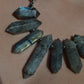 7pt Labradorite Stainless Statement Necklace