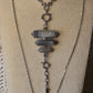 Botswana Thunder Verti Lariat Slide Adjustable 42" Necklace