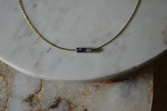 High Roller Snowflake Obsidian 16" Necklace