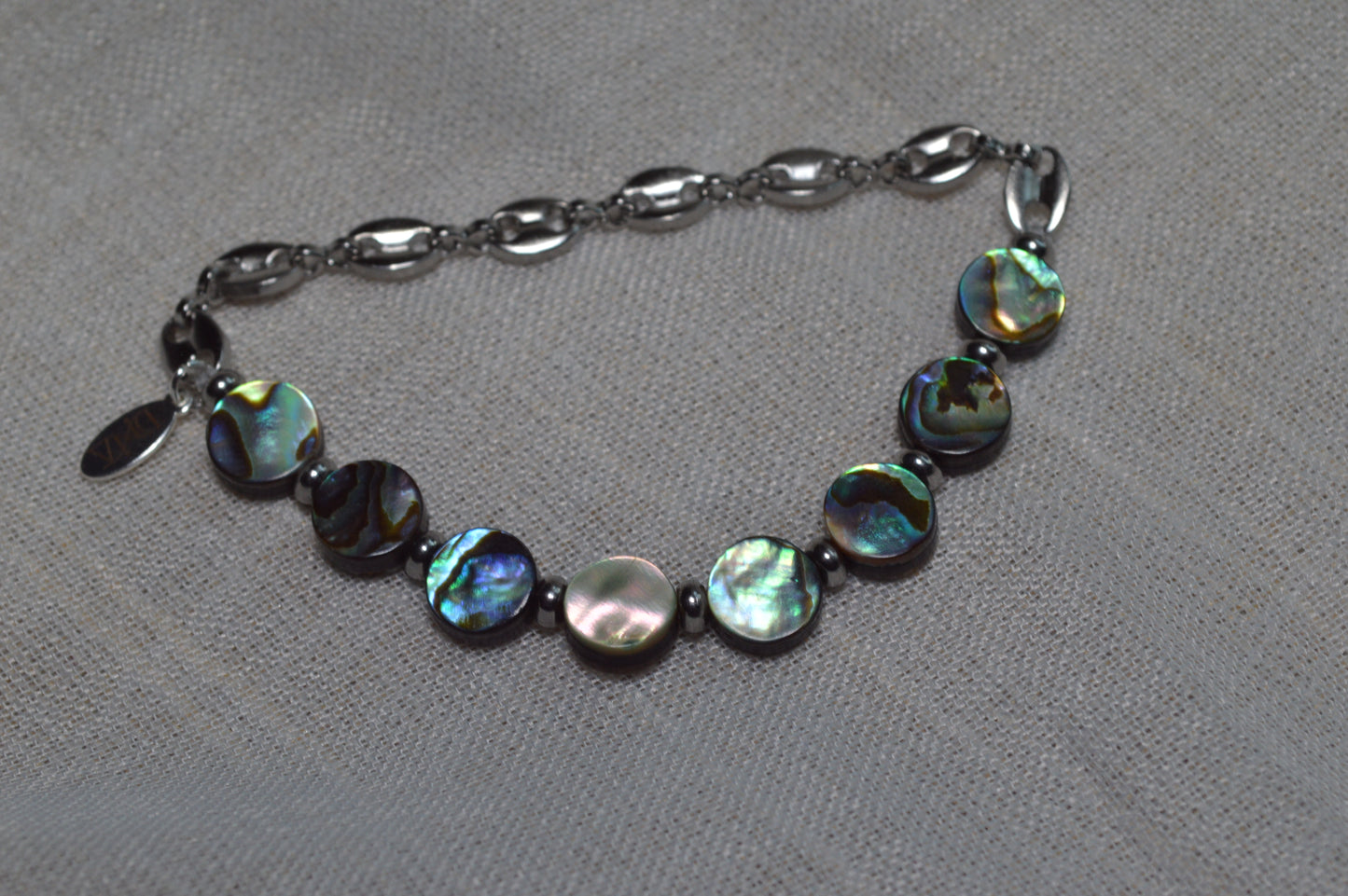 Abalone Moon Half Stretch Bracelet
