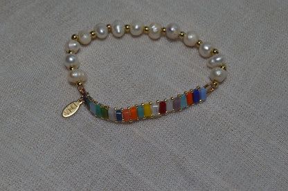 Pearly Colors Half Stretch Bracelet