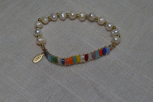 Pearly Colors Half Stretch Bracelet