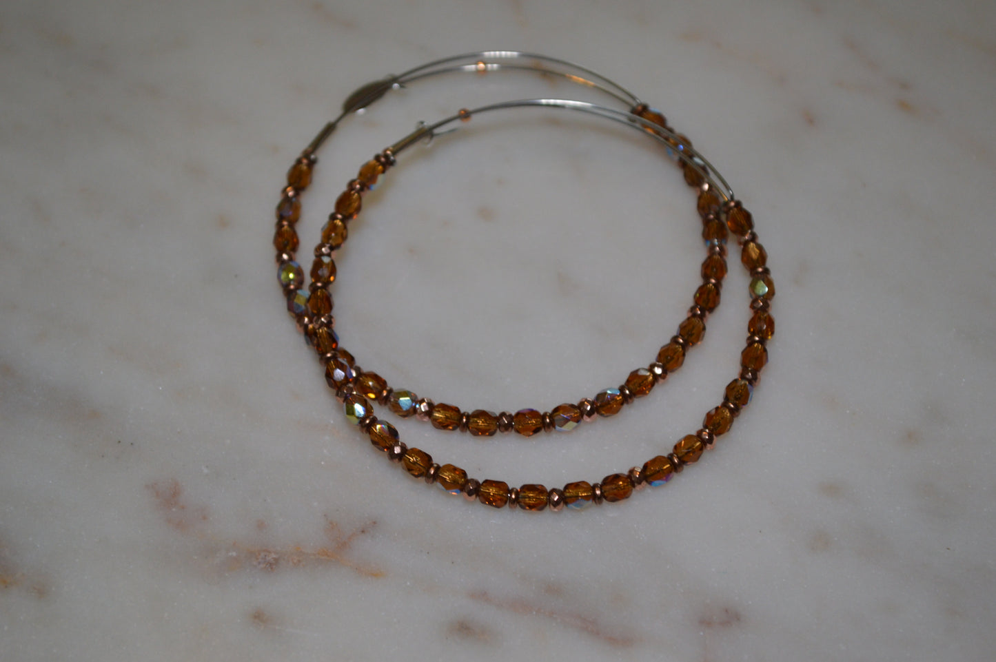 Iridescent Amber (G) Infinity Pair